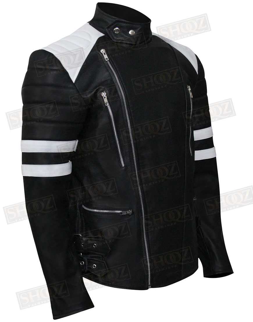 The Infiltrator Robert Mazur (Bryan Cranston) Stripes Biker Jacket The Infiltrator Robert Mazur (Bryan Cranston) Stripes Biker Jacket